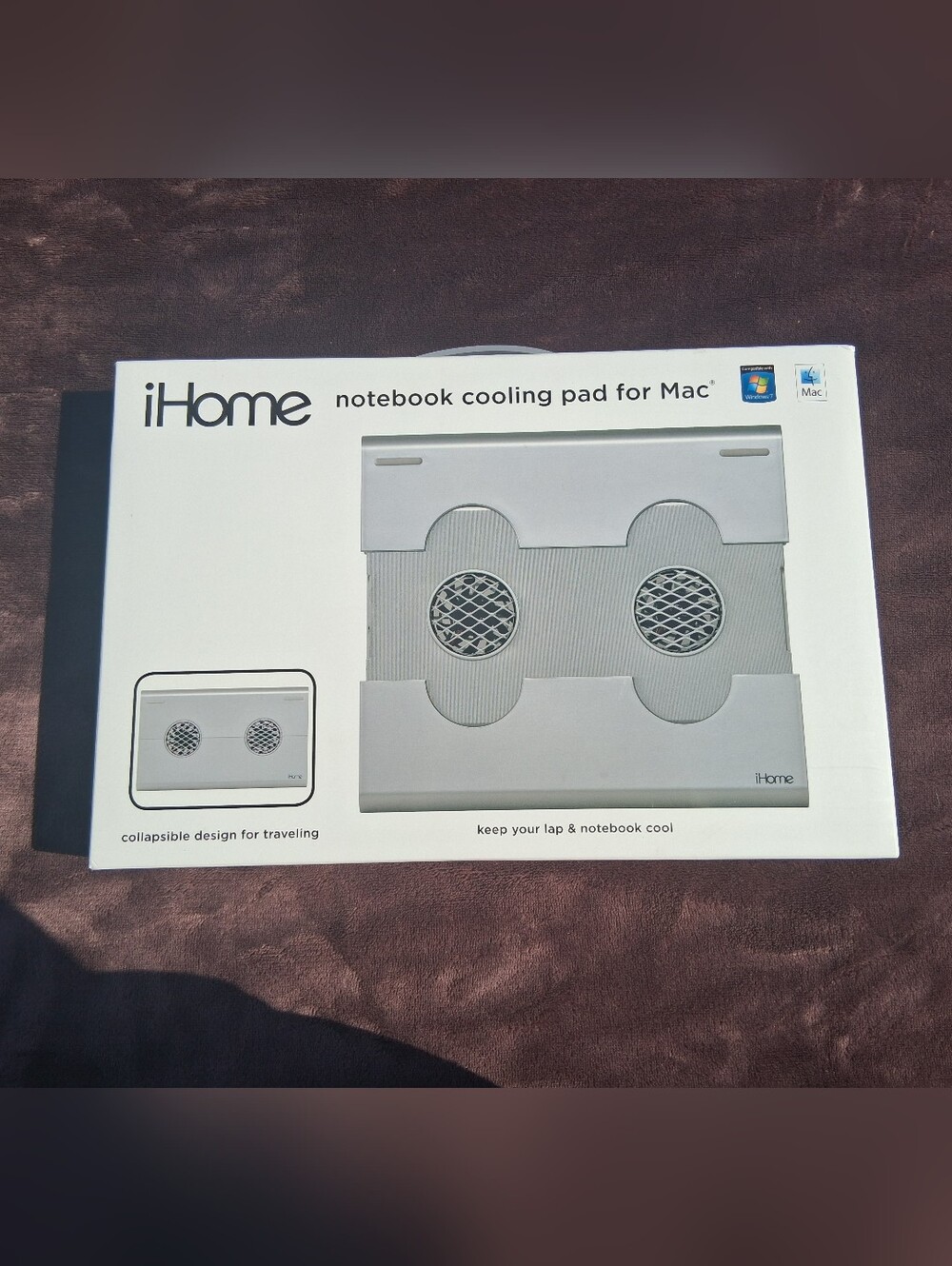 NWT IHome Notebook Cooling Pad For Mac